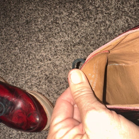 Jeffrey Campbell Handmade Ibiza Last platform leather maroon shoes lace up 9 - Picture 11 of 13